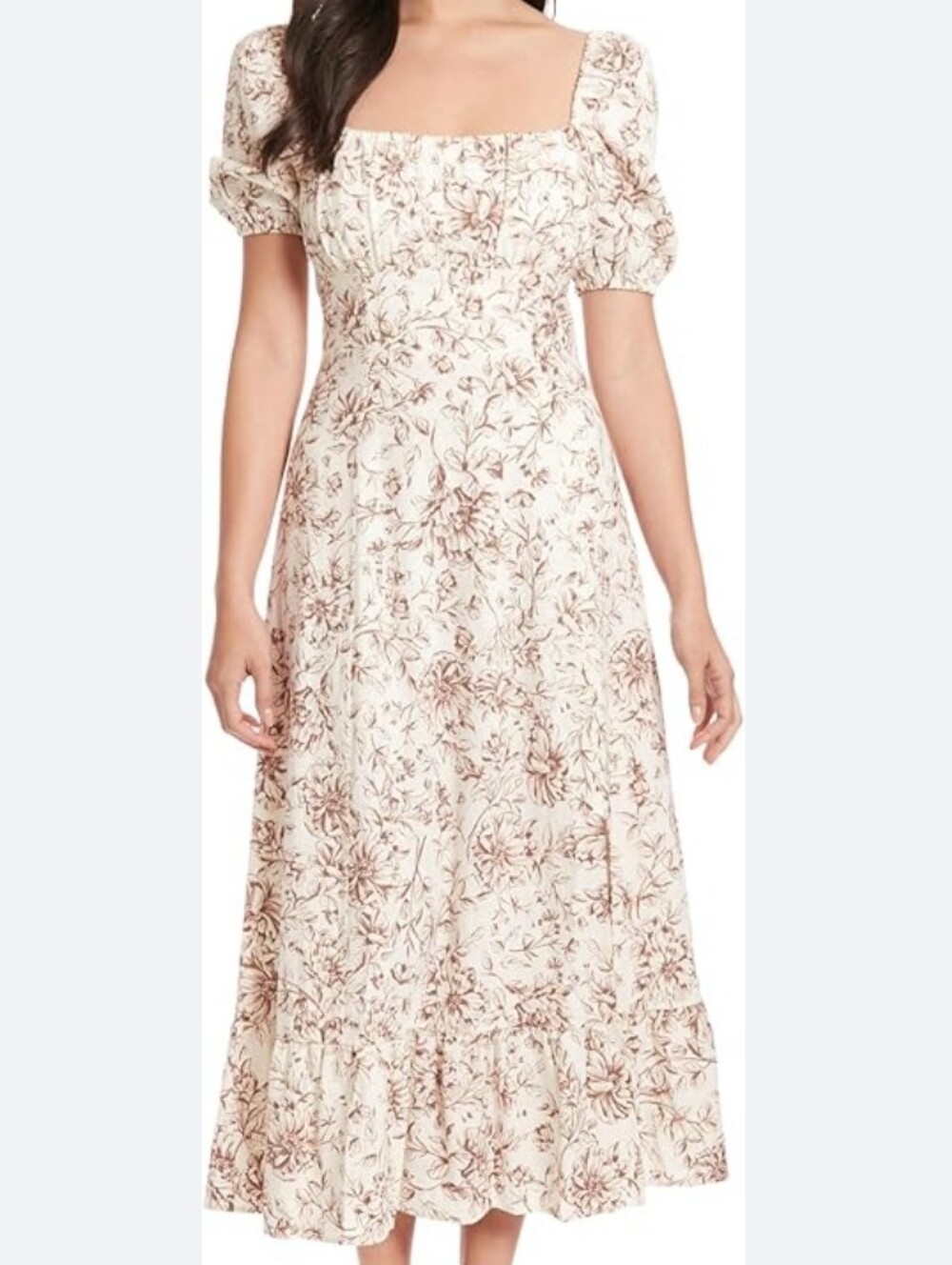 London Times Floral Folk Lore Maxi Dress - Picture 1 of 11
